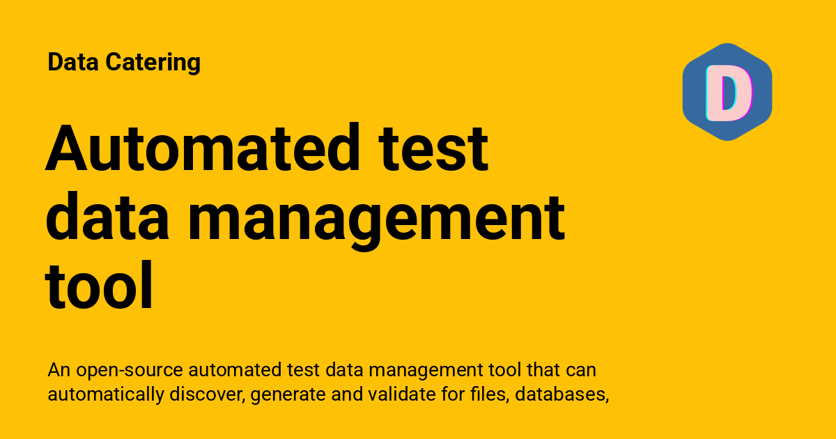 Automated test data management tool - Data Catering