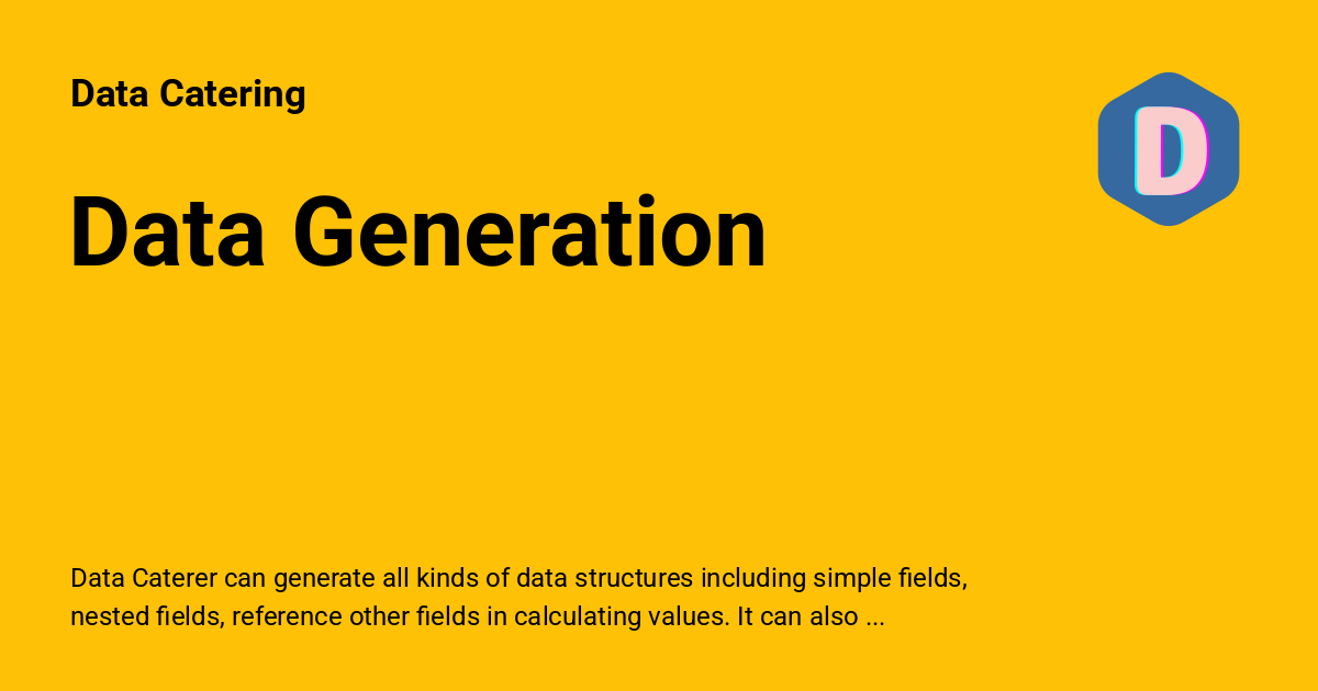 Data Gators Data Generation - Data Catering