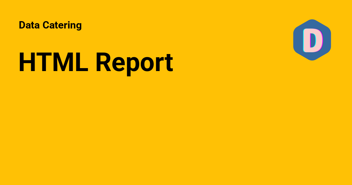 HTML Report - Data Catering
