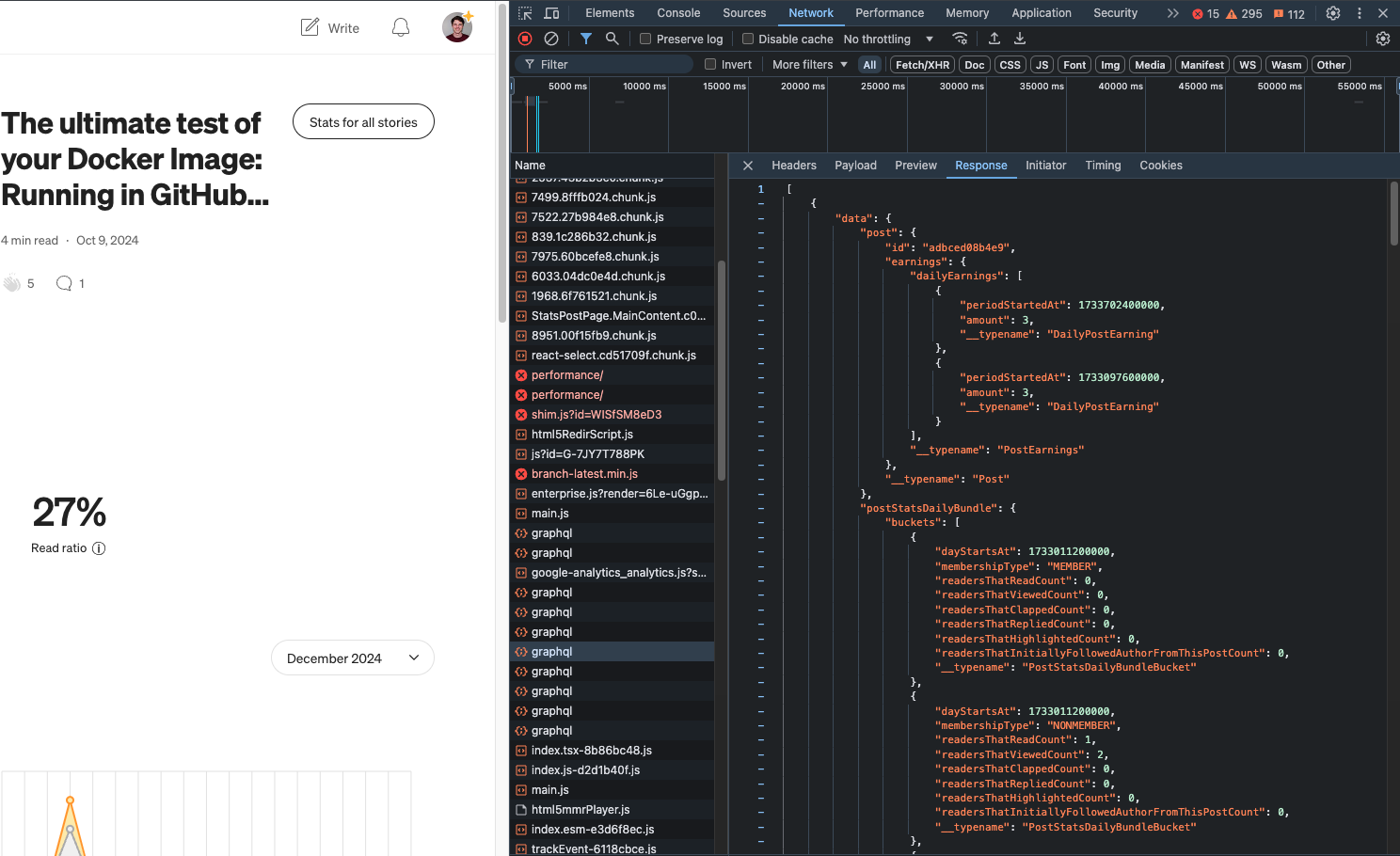 GraphQL query to get all story stats